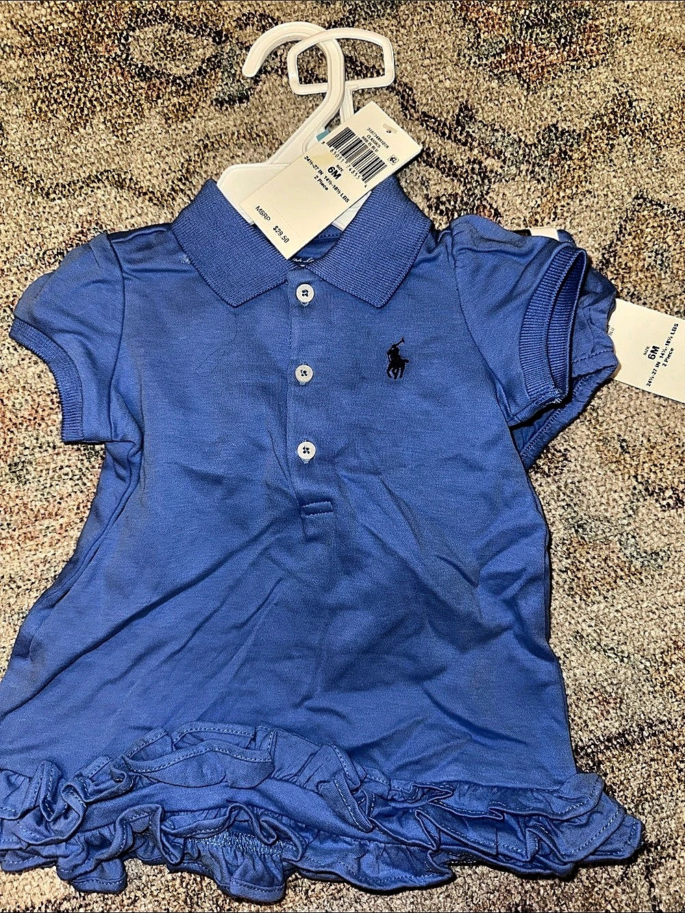 Ralph Lauren Baby Blue Polo Dress NWT